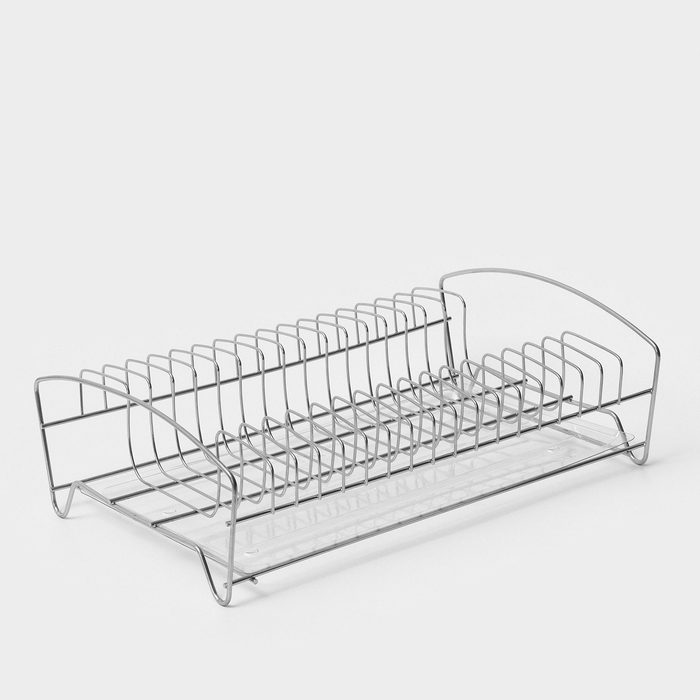 Сушилка для посуды с поддоном, 39&times;25&times;12 см, цвет хром