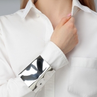 Браслет металл «Манжета» с прогибом, цвет серебро Браслет металл «Манжета» с прогибом, цвет серебро