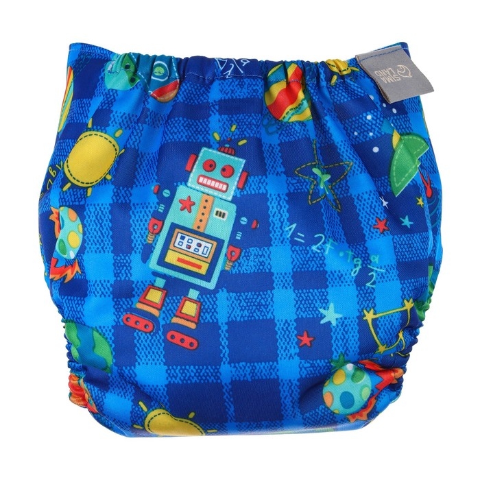 Многоразовый подгузник «Космос», 3-15 кг, цвет синий, Крошка Я Многоразовый подгузник «Космос», 3-15 кг, цвет синий, Крошка Я