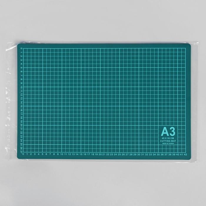 Мат для резки, 45 &times; 30 см, А3, цвет зелёный, DK-003