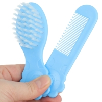Набор для ухода за волосами: расческа и щетка &laquo;Цветочек&raquo;,  цвет голубой