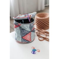 Сумка-футляр &laquo;Цветы&raquo;, 1 люверс, d = 14 &times; 14,5 см, цвет разноцветный