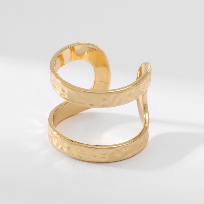 Кольцо металл «Тренд» три полосы, кратеры, цвет золото, безразмерное Кольцо металл «Тренд» три полосы, кратеры, цвет золото, безразмерное