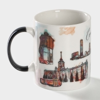 Кружка фарфоровая Доляна &laquo;Екатеринбург&raquo;, 340 мл
