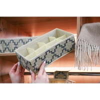 Органайзер для хранения белья Доляна &laquo;Гэтс&raquo;, 8 ячеек, 28&times;14&times;10 см, цвет бежевый