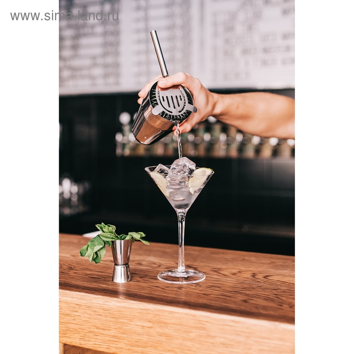 Набор для бара &laquo;Биг Джон&raquo;, 5 предметов: щипцы, стрейнер, ложка, шейкер, джиггер, нержавеющая сталь