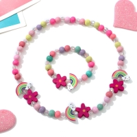 Набор детский &laquo;Выбражулька&raquo; 2 предмета: бусы, браслет, радуга, цветной