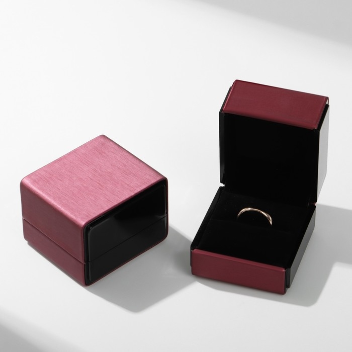 Футляр под кольцо &laquo;Премиум&raquo;, 6&times;6,5, цвет бордовый
