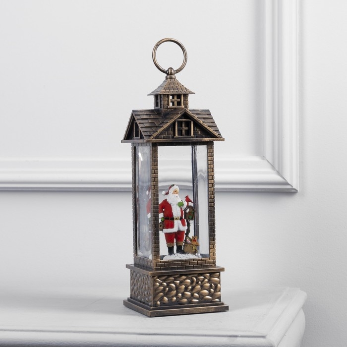 Светодиодная фигура «Фонарь с Дедом Морозом» 10 × 30 × 10 см, пластик, батарейки ААх3 (не в комплекте), USB, свечение тёплое белое Светодиодная фигура «Фонарь с Дедом Морозом» 10 × 30 × 10 см, пластик, батарейки ААх3 (не в комплекте), USB, свечение тёплое белое