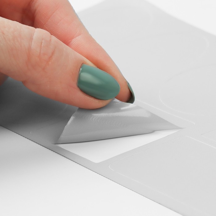 Набор заплаток для верхней одежды, клеевые, лист 10 &times; 18 см, 10 шт, цвет светло-серый