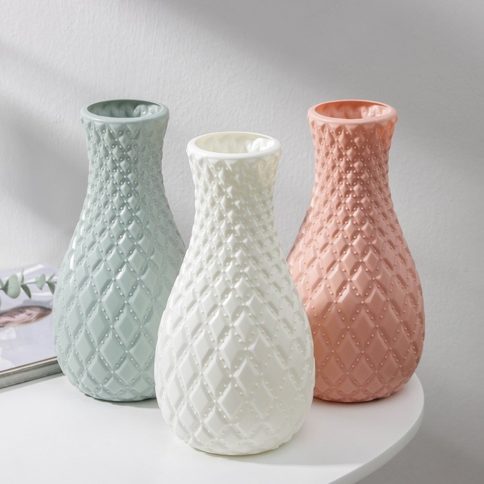 Ваза &laquo;Пафф&raquo;, 11,5&times;22,5 см, 1,3 л, цвет МИКС