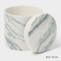 Сахарница фарфоровая Magistro Real Marble, 250 мл, 8,5&times;9 см