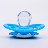 Соска - пустышка силиконовая ортодонтическая &laquo;Лев&raquo;, от 3 мес., цвет голубой