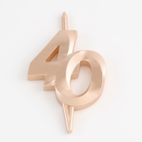 Свеча в торт "Юбилейная", цифра 40, 10 см, шампань Свеча в торт "Юбилейная", цифра 40, 10 см, шампань