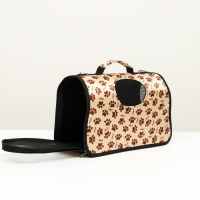 Сумка - переноска для животных "Лапки Happy", бежевая, размер L, 53 х 21 х 29 см Сумка - переноска для животных "Лапки Happy", бежевая, размер L, 53 х 21 х 29 см