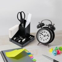 Подставка-органайзер для канцелярии Стамм "Имидж", чёрная Подставка-органайзер для канцелярии Стамм "Имидж", чёрная