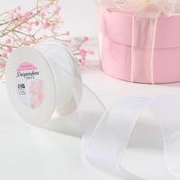 Лента капроновая &laquo;Волна&raquo;, 50 мм, 10 &plusmn; 1 м, цвет белый