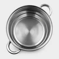 Кастрюля с крышкой из нержавеющей стали Доляна «Классика», 2,2 л, d=19 см, капсульное дно Кастрюля с крышкой из нержавеющей стали Доляна «Классика», 2,2 л, d=19 см, капсульное дно