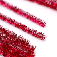 Проволока с ворсом для поделок &laquo;Блеск&raquo;, набор 50 шт., размер 1 шт. 30 &times; 0,6 см, цвет розовый