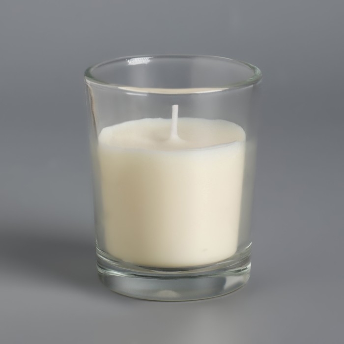Свеча ароматическая в стакане "Нюд", 5х6 см, ваниль