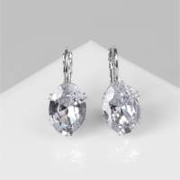 Серьги со стразами &laquo;Блик&raquo; овал, цвет МИКС