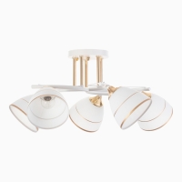 Люстра "Аделла" 5хЕ27 40Вт бело-золотой 65х65х26 см BayerLux Люстра "Аделла" 5хЕ27 40Вт бело-золотой 65х65х26 см BayerLux