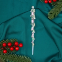 Ёлочная игрушка &laquo;Зимнее волшебство. Таящая сосулька&raquo; пластик, 19х1 см, прозрачный
