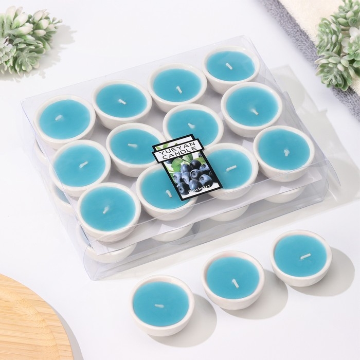 Набор свечей ароматических "Черника", 24 шт, 5х2,8 см