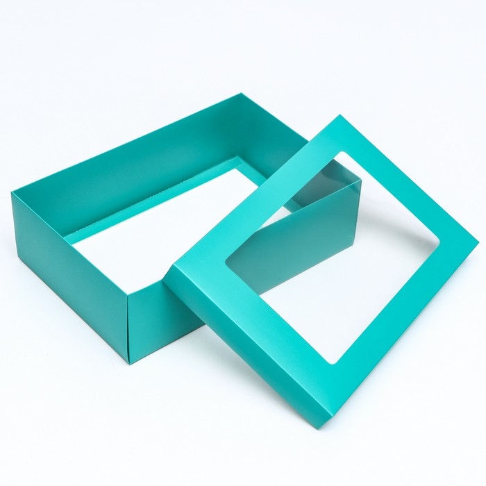 Коробка подарочная складная, упаковка, &laquo;Изумрудная&raquo;, с окном 30 х 20 х 9 см