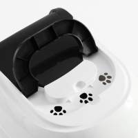 Туалет-домик для кошек закрытый с дверцей 50*38*37 см, черно-белый Туалет-домик для кошек закрытый с дверцей 50*38*37 см, черно-белый