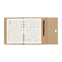 Органайзер на кольцах А5, 100л, линия, к/зам, с ручкой, в подар. короб., Серый