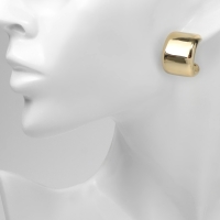 Серьги пластик &laquo;Круг&raquo; муза, цвет золото