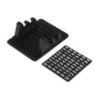 Коврик противоскользящий 12&times;9 см, с двойной подставкой, номер телефона, черный