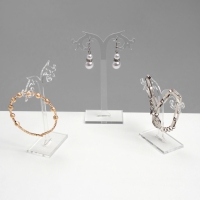 Подставка под серьги ажурная, набор 3 шт., h=8,5, 10, 12 см, цвет прозрачный Подставка под серьги ажурная, набор 3 шт., h=8,5, 10, 12 см, цвет прозрачный