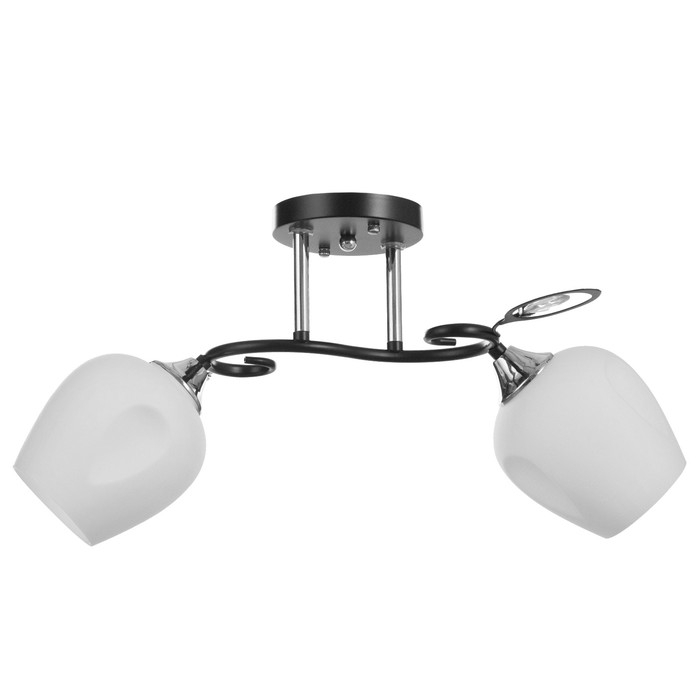 Люстра потолочная Мэгги 2хE27 40Вт Черный, хром Люстра потолочная Мэгги 2хE27 40Вт Черный, хром