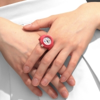 Кольцо «Время» часы мульти, цвет розовый Кольцо «Время» часы мульти, цвет розовый