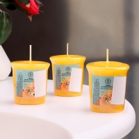 Свеча ароматическая "Fruit fusion", фруктовое слияние, набор 5х4,5 см, 3 шт Свеча ароматическая "Fruit fusion", фруктовое слияние, набор 5х4,5 см, 3 шт