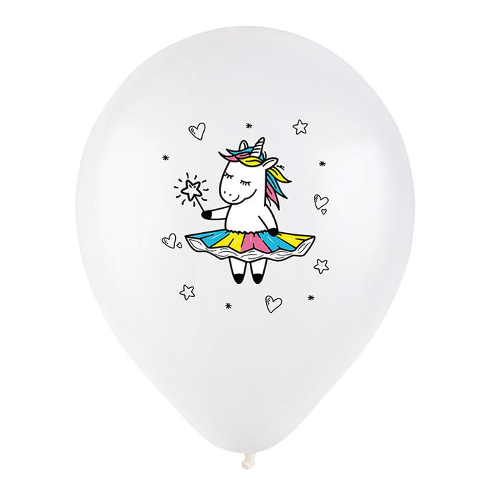 Шар латексный 12" &laquo;Милый единорог&raquo;, пастель, набор 100 шт., цвета МИКС