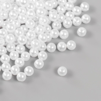Набор бусин "Жемчуг" d 6 мм, 250 гр, белоснежный