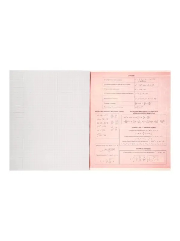 Тетрадь предметная 48 листов в клетку Calligrata, &laquo;Металл. Алгебра&raquo;, обложка мелованный картон, серые листы