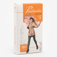 Колготки женские Podium MicroCotton 180 ден, цвет чёрный (nero), размер 5