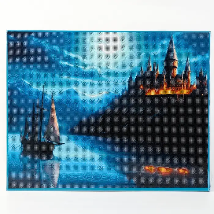 Алмазная вышивка полное заполнение "Сказочный замок", на раме, 40*50 см