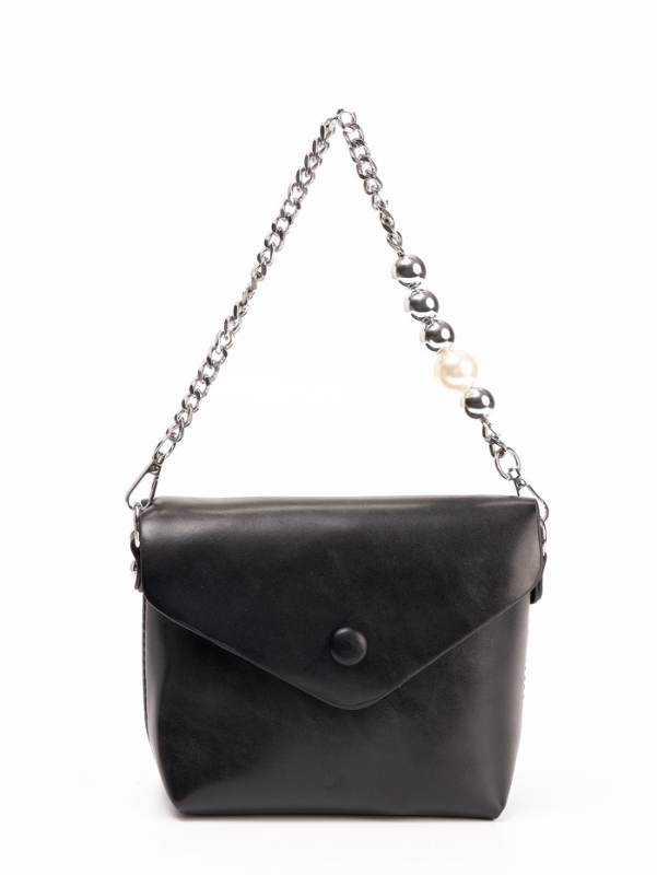 Сумка женская, 27*7*12, отд на молнии, длин ремень, черный