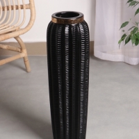 Ваза керамика напольная "Хейден" 59х14 см, чёрный