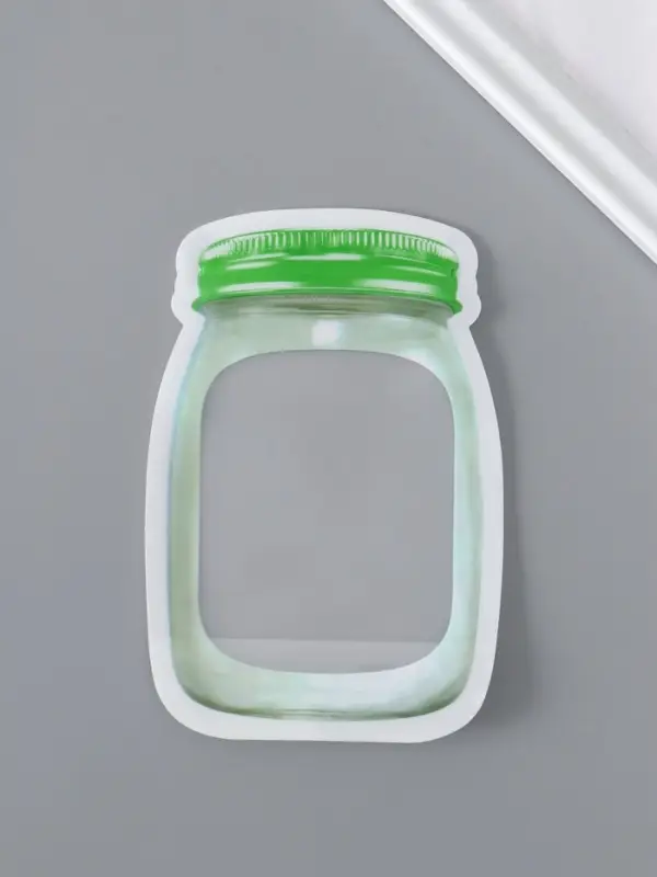 Пакет для хранения "Стеклянная баночка. Бант и снежинки", застёжка zip-lock 10,5х16+5 см