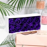 Мыльные розочки, фиолетовые, набор 10 шт. Мыльные розочки, фиолетовые, набор 10 шт.