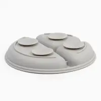 Тарелка детская секционная, 3 секции, серый, Mum&Baby