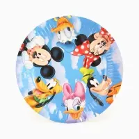 Тарелка одноразовая бумажная 18 см, набор 10 шт., Друзья