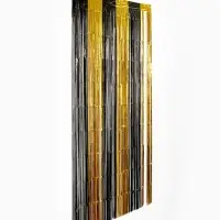 Занавес для фотозоны 1х2 м., черно-золотой