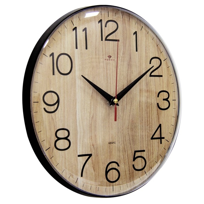 Часы настенные, интерьерные "Текстура дерева", бесшумные, d-25 см